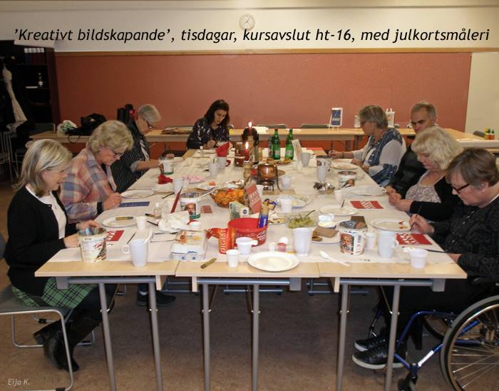 en kurskväll i julkortsmåleri 2016