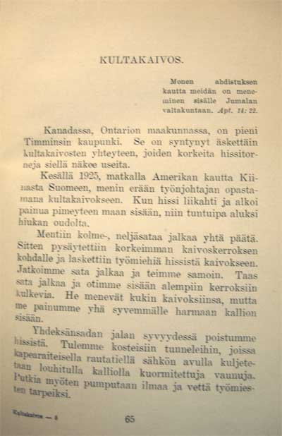 sivu 65 kirjasta Kultakaivos